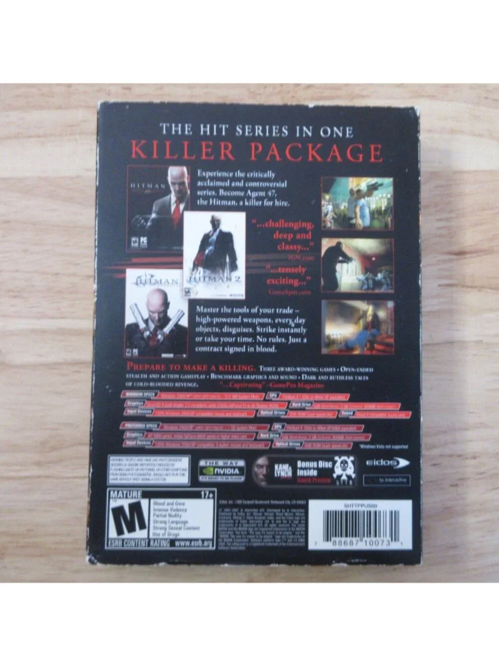 Hitman Trilogy 3 (Game Set) Video Game PC DVD-ROM - Complete w/ Manuals
